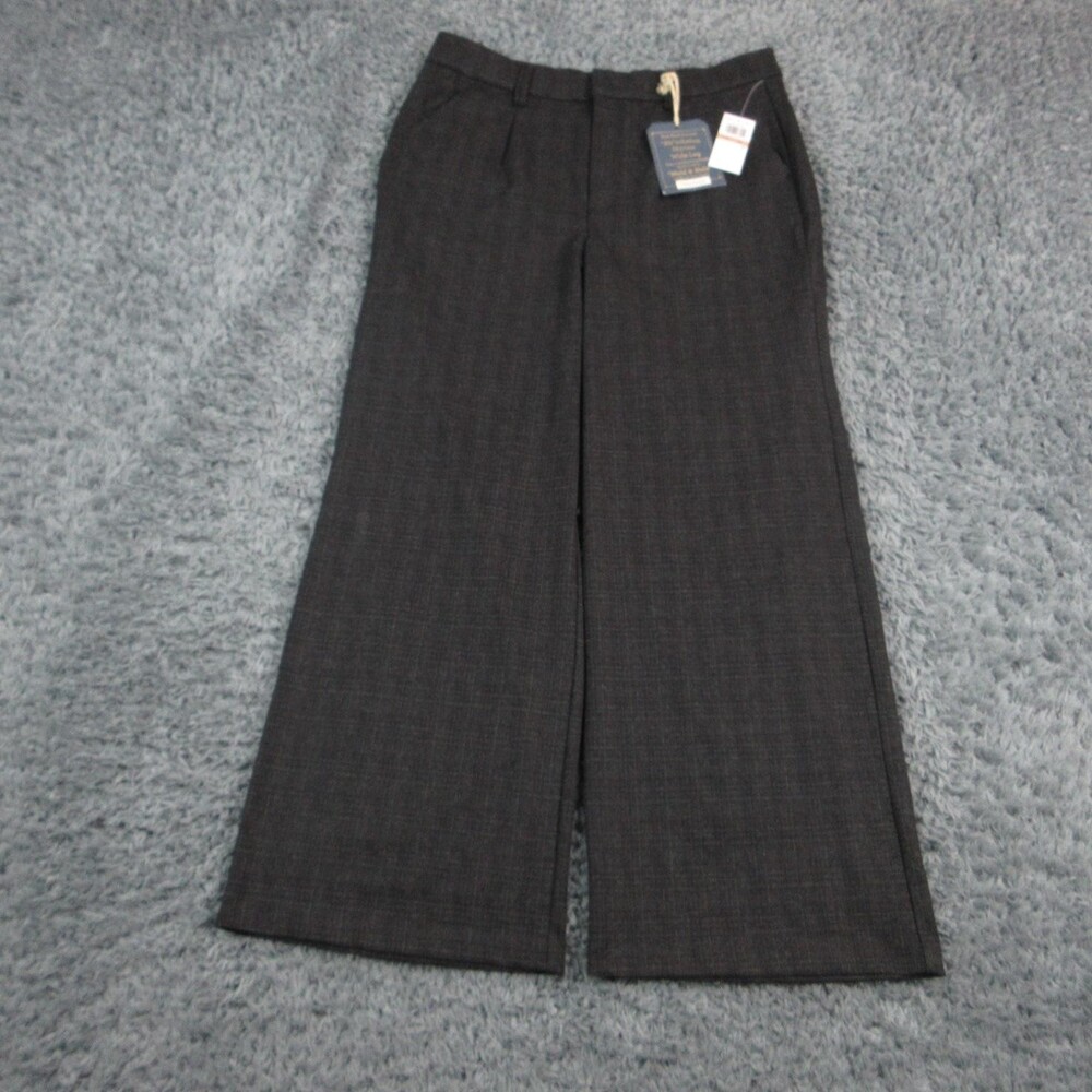 Democracy Pants Womens 12 Black Ab'solution Skyrise Wide Leg 33x30* NWT